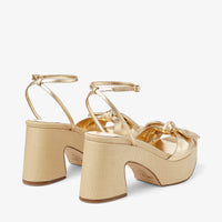ZNO STOCK 0 / Reco 150 GOLD/NATURAL Casual Wedge RICIA 95