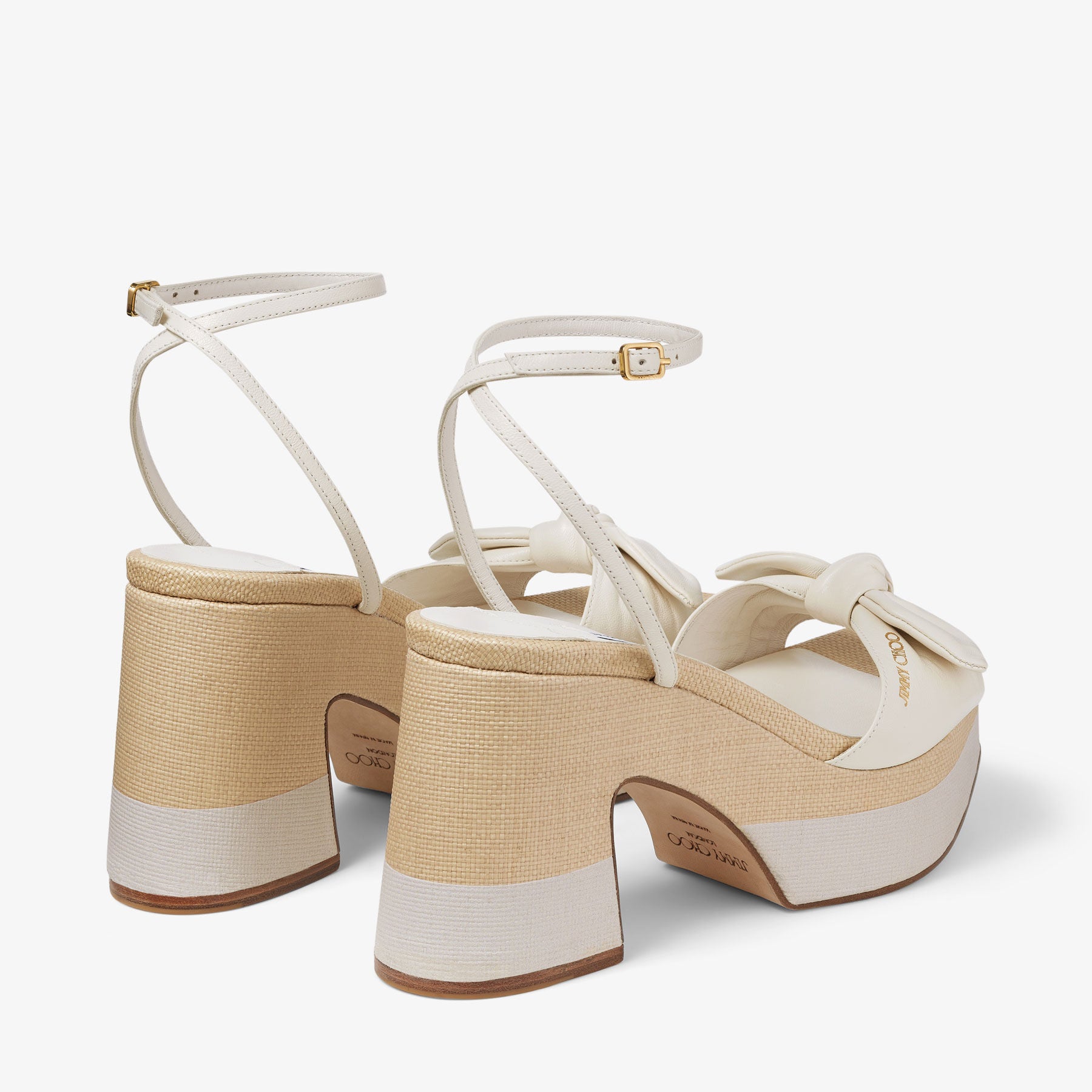 Sandales Ricia à plateforme 150 en en cuir - Latte & Natural