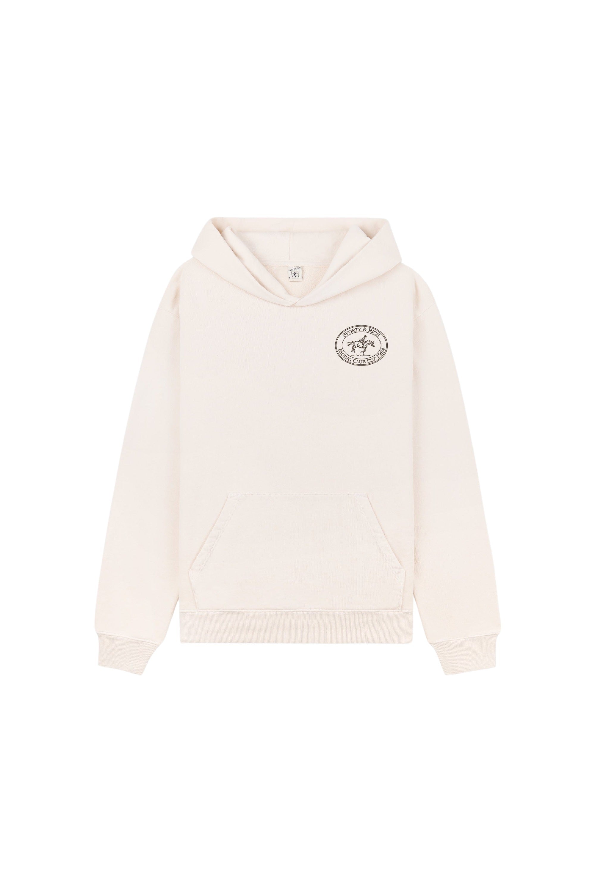 Sweat à capuche Riding Club à poche - Cream