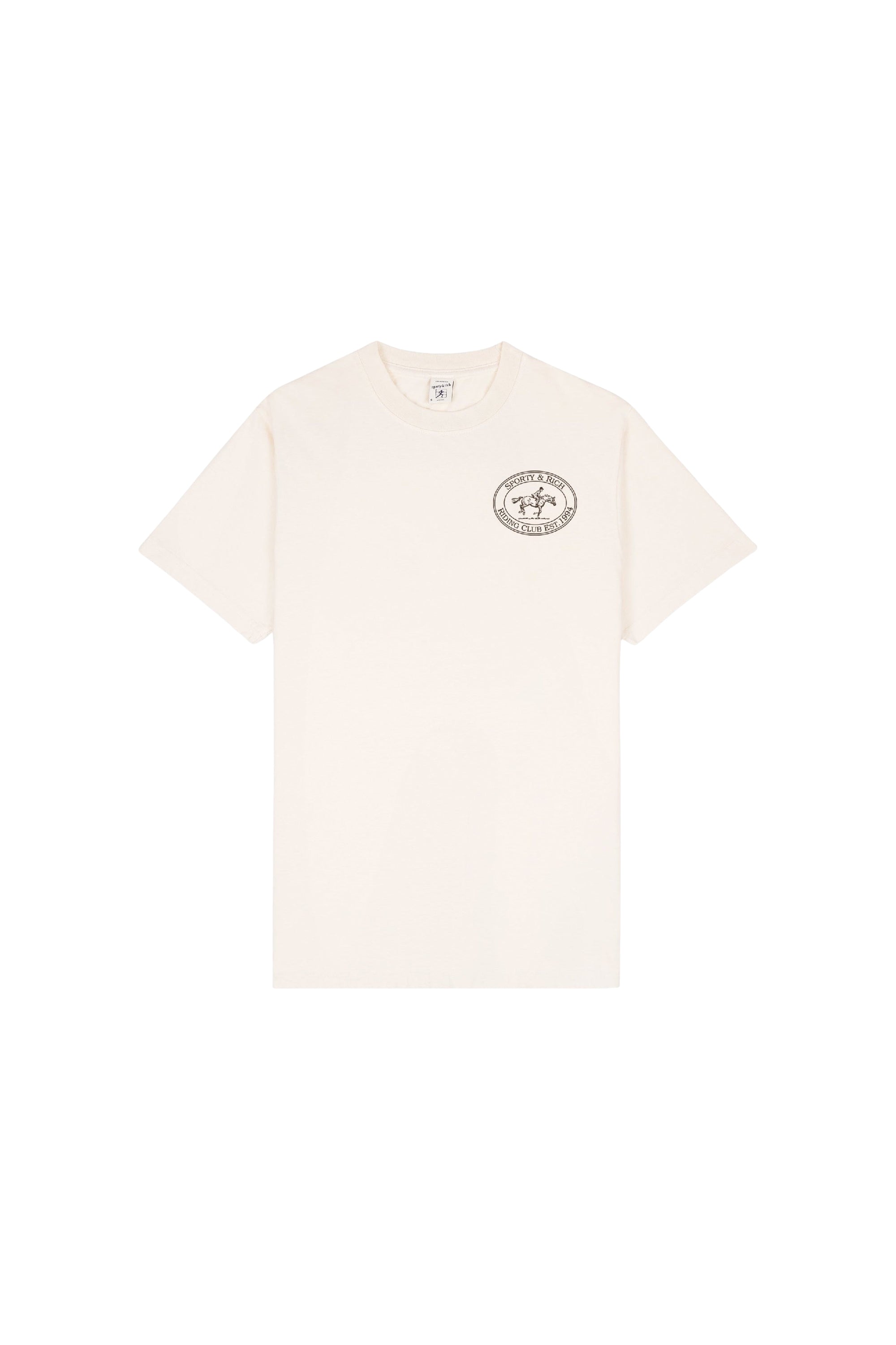 T-shirt Riding Club à impression - Cream