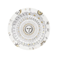 Assiette avec aile Astronomici n°5 en porcelaine - Or & Noir & Blanc