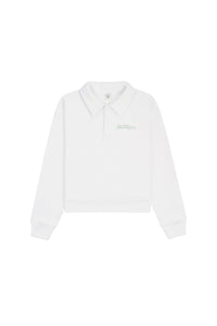 Long-sleeved polo shirt - White
