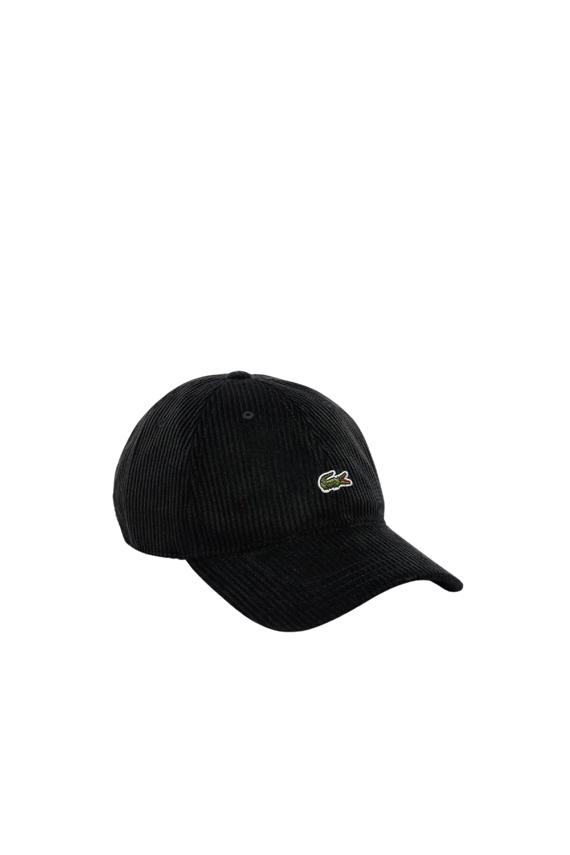 Casquette avec logo en velours côtelé - Noir