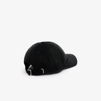 Casquette avec logo en velours côtelé - Noir