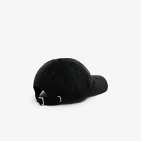 Casquette avec logo en velours côtelé - Noir