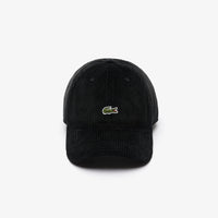Casquette avec logo en velours côtelé - Noir