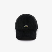 Casquette avec logo en velours côtelé - Noir