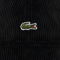Casquette avec logo en velours côtelé - Noir