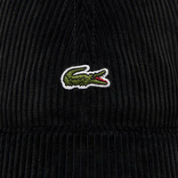 Casquette avec logo en velours côtelé - Noir
