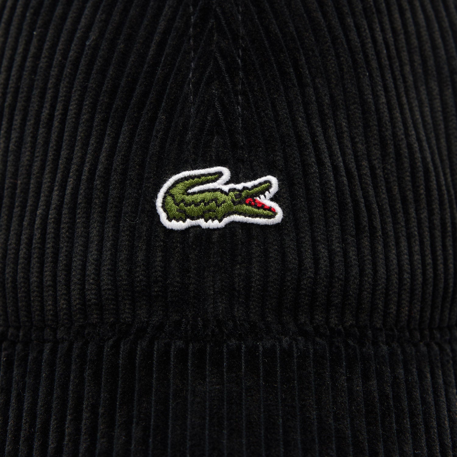 Casquette avec logo en velours côtelé - Noir
