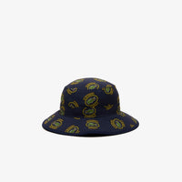 Chapeau Golf imprimé à protection UV - Marine & Ananas Noir