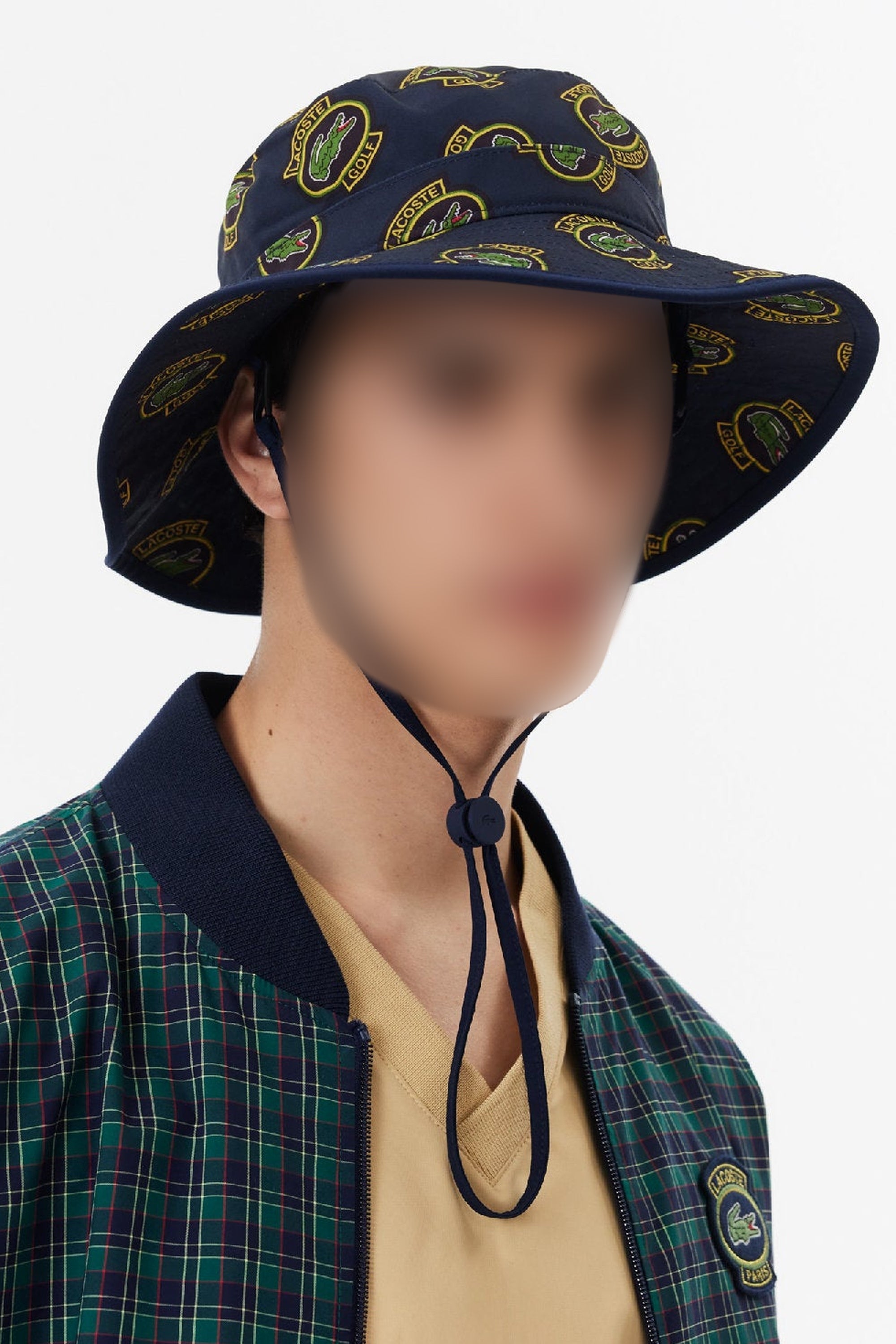 Chapeau Golf imprimé à protection UV - Marine & Ananas Noir
