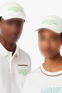 Casquette Lacoste x Roland-Garros brodée - Farine