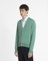 Cardigan col v - Vert de gris