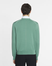 Cardigan col v - Vert de gris