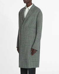 Manteau double boutonnage texturé - Noir & blanc