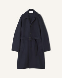 Car coat double face - Marine noir