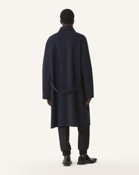 Car coat double face - Marine noir