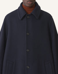 Car coat double face - Marine noir