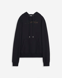 Hoodie logo manuscrit denim - Noir
