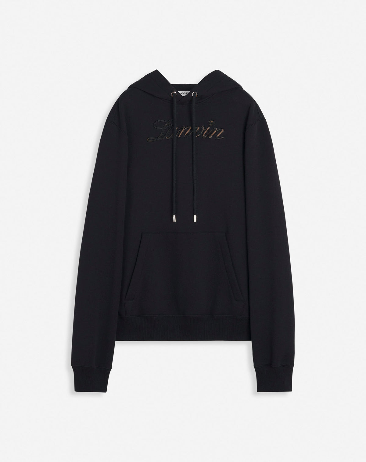 Hoodie logo manuscrit denim - Noir