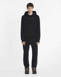 Hoodie logo manuscrit denim - Noir