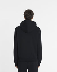 Hoodie logo manuscrit denim - Noir
