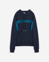 ZZNO STOCK BLEU PÉTROLE HOODIE LANVIN LACET CURB