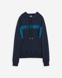 Hoodie lanvin lacet curb - Bleu pétrole