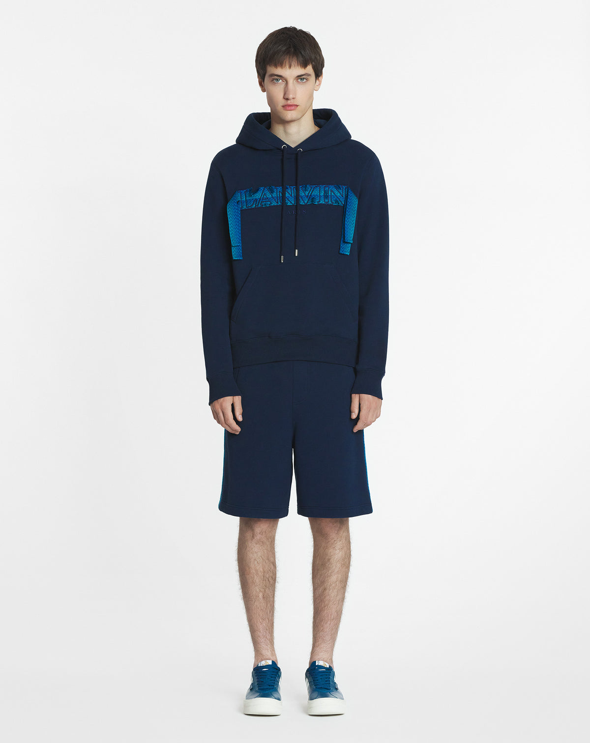 ZZNO STOCK BLEU PÉTROLE HOODIE LANVIN LACET CURB