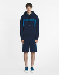Hoodie lanvin lacet curb - Bleu pétrole