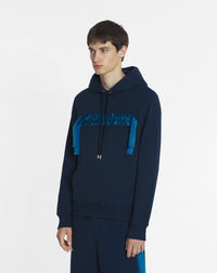 Hoodie lanvin lacet curb - Bleu pétrole
