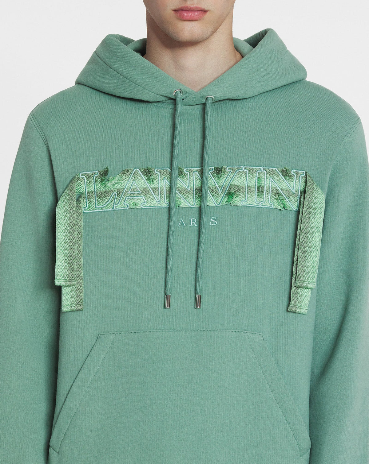 Hoodie lanvin lacet curb - Vert de gris