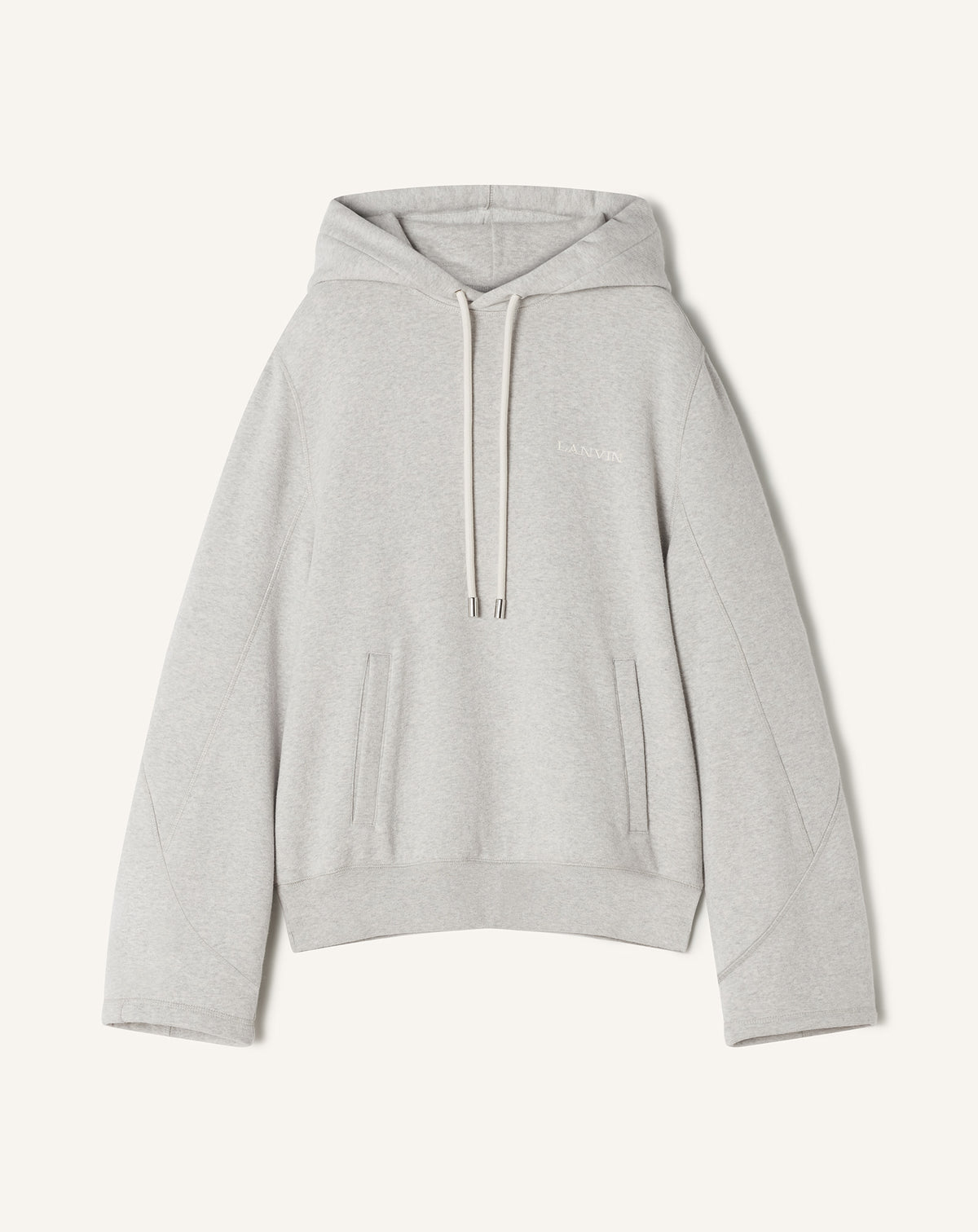 Hoodie détail logo - Gris chine
