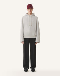 Hoodie détail logo - Gris chine