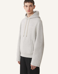Hoodie détail logo - Gris chine