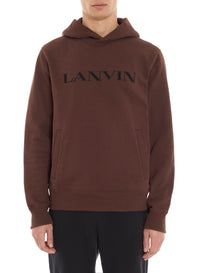 Hoodie logo lanvin - Mocha fonce