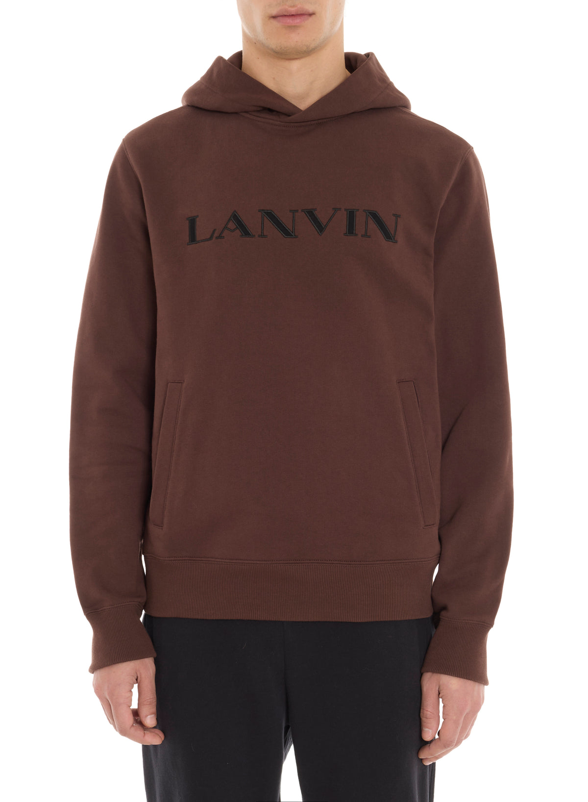 Hoodie logo lanvin - Mocha fonce