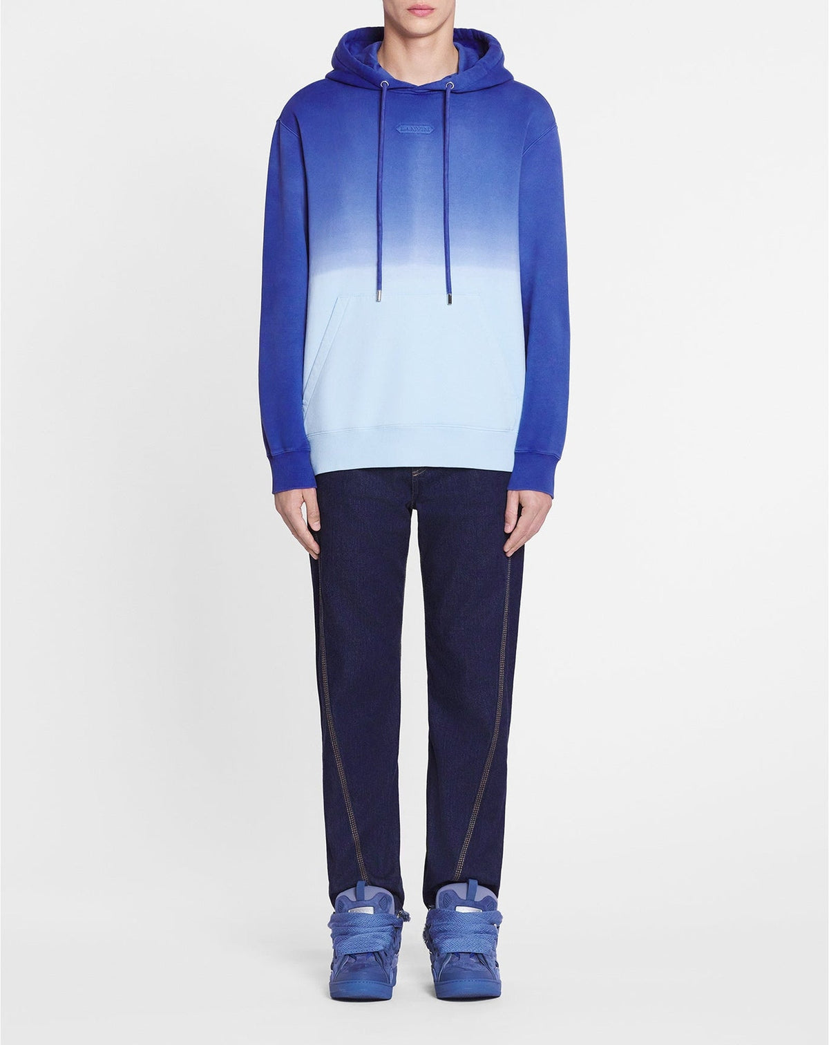 Hoodie patch lanvin effet degradé - Azur