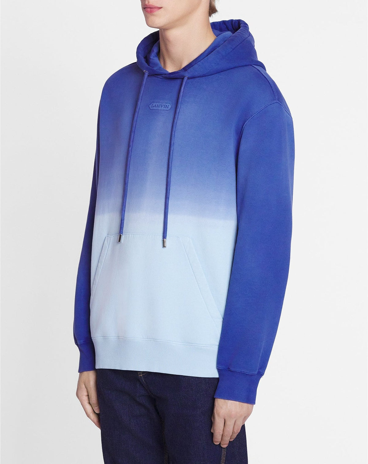 Hoodie patch lanvin effet degradé - Azur