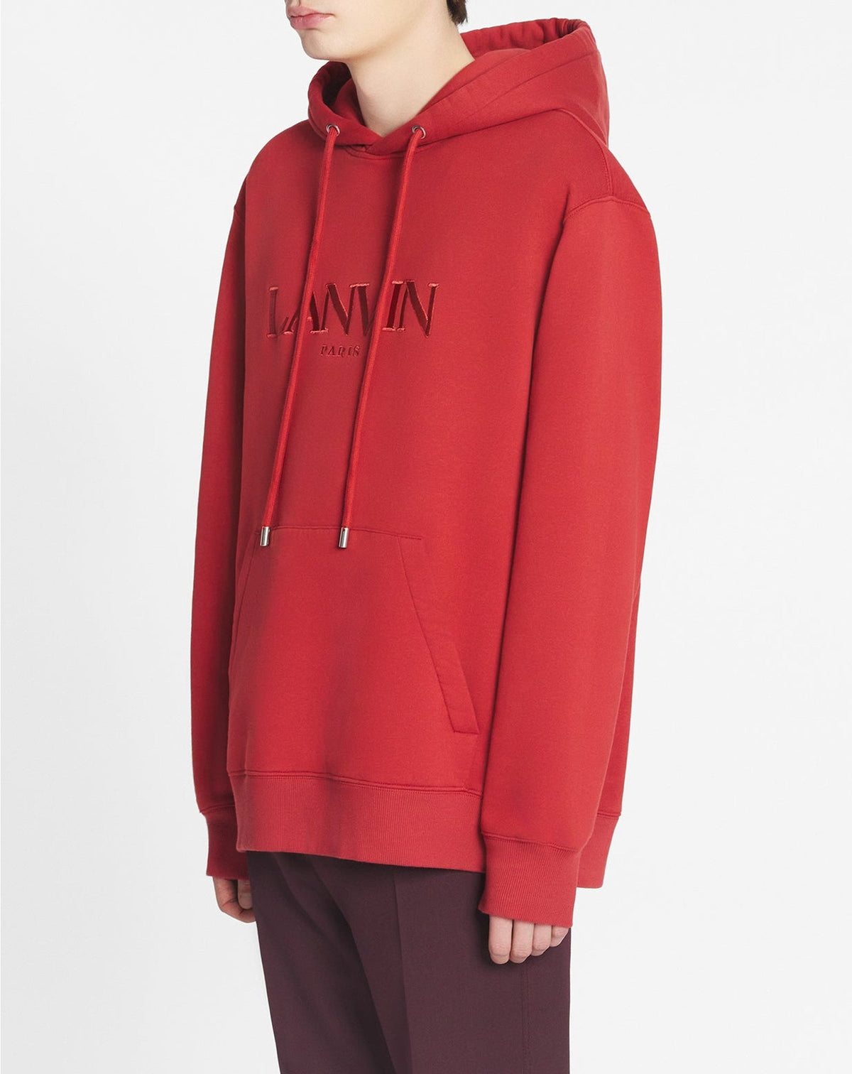 Hoodie brodé lanvin - Rouge turc