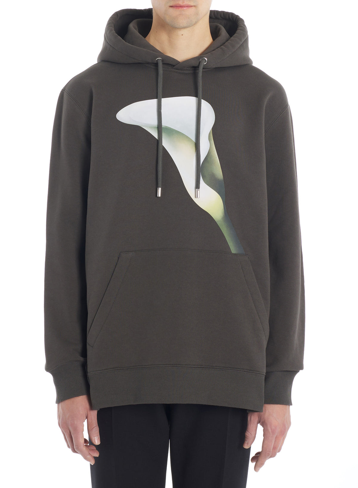 Printed oversized hoodie - Loden