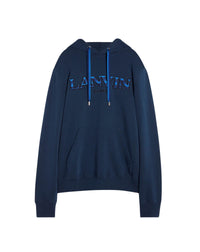 Curb emb hoodie - Encre