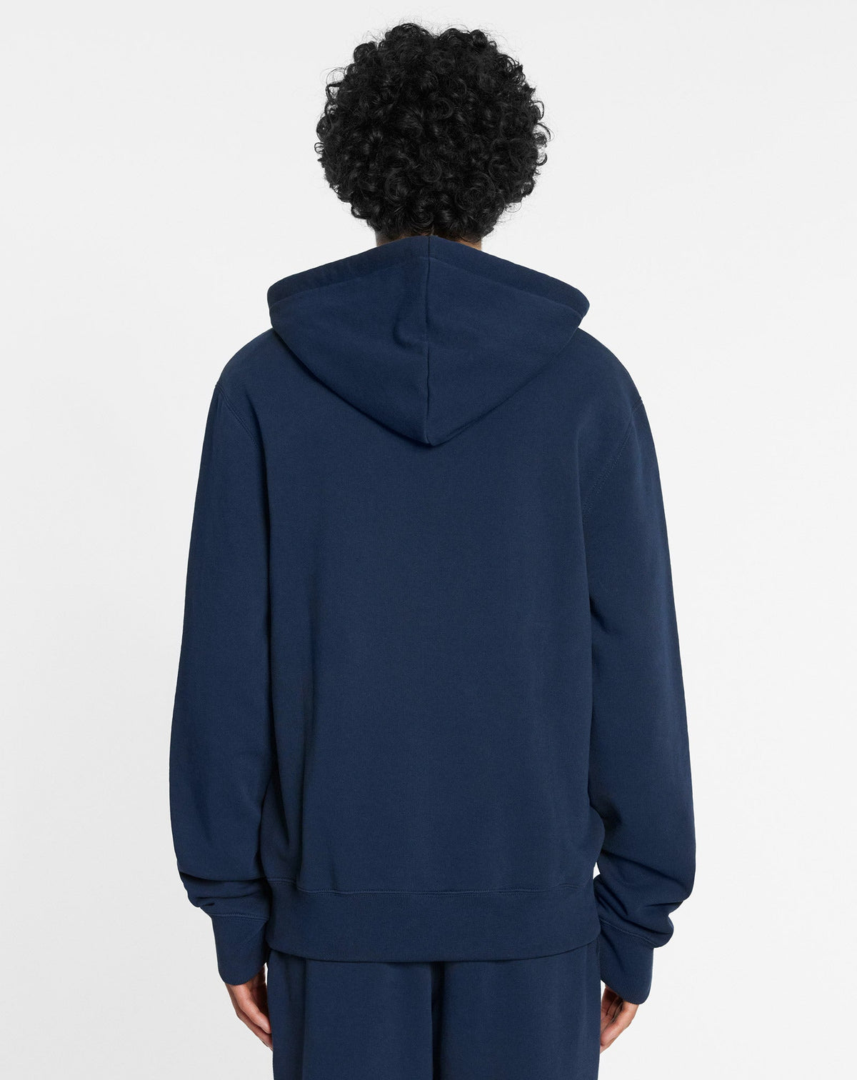 Curb emb hoodie - Encre