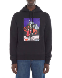 Hoodie imprimé vase - Noir
