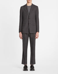 Blazer à simple boutonnage en laine - Anthracite