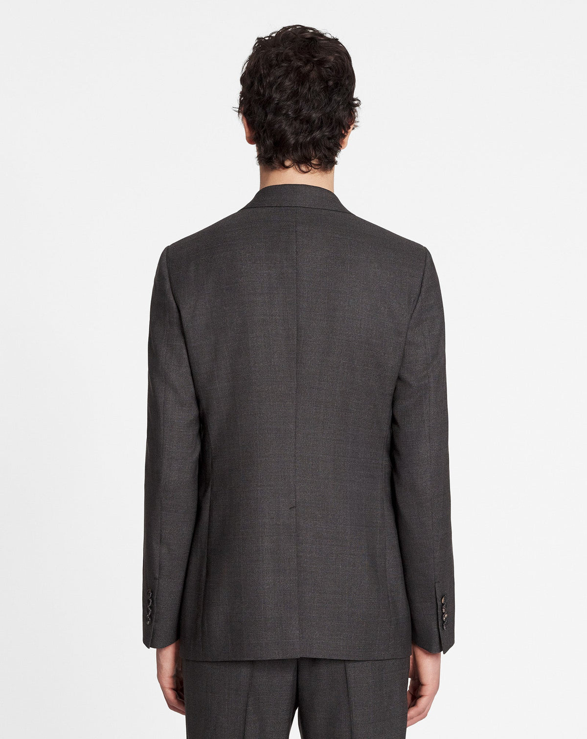 Blazer à simple boutonnage en laine - Anthracite