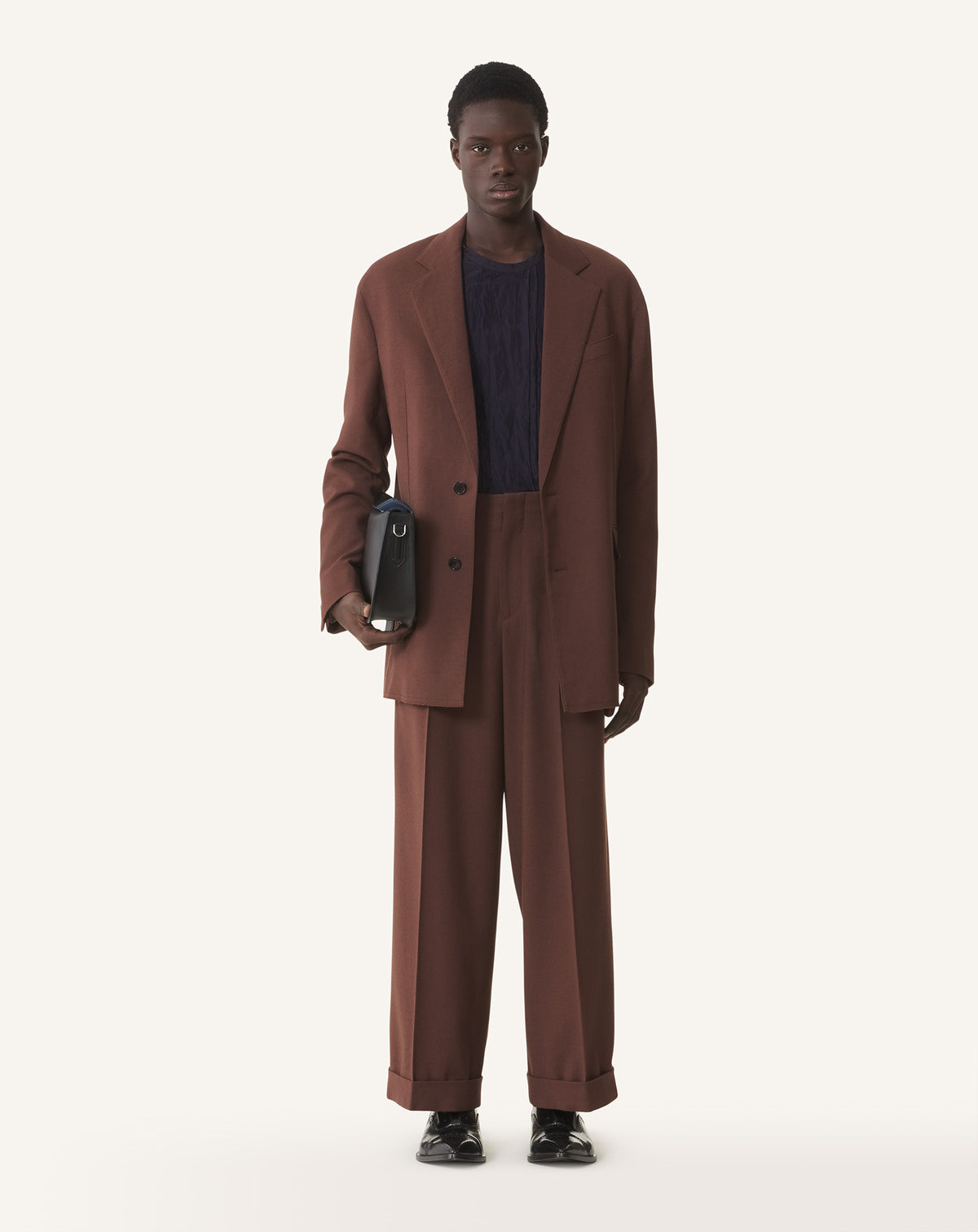 Veste simple à épaules tombantes - Mocca