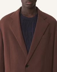 Veste simple à épaules tombantes - Mocca