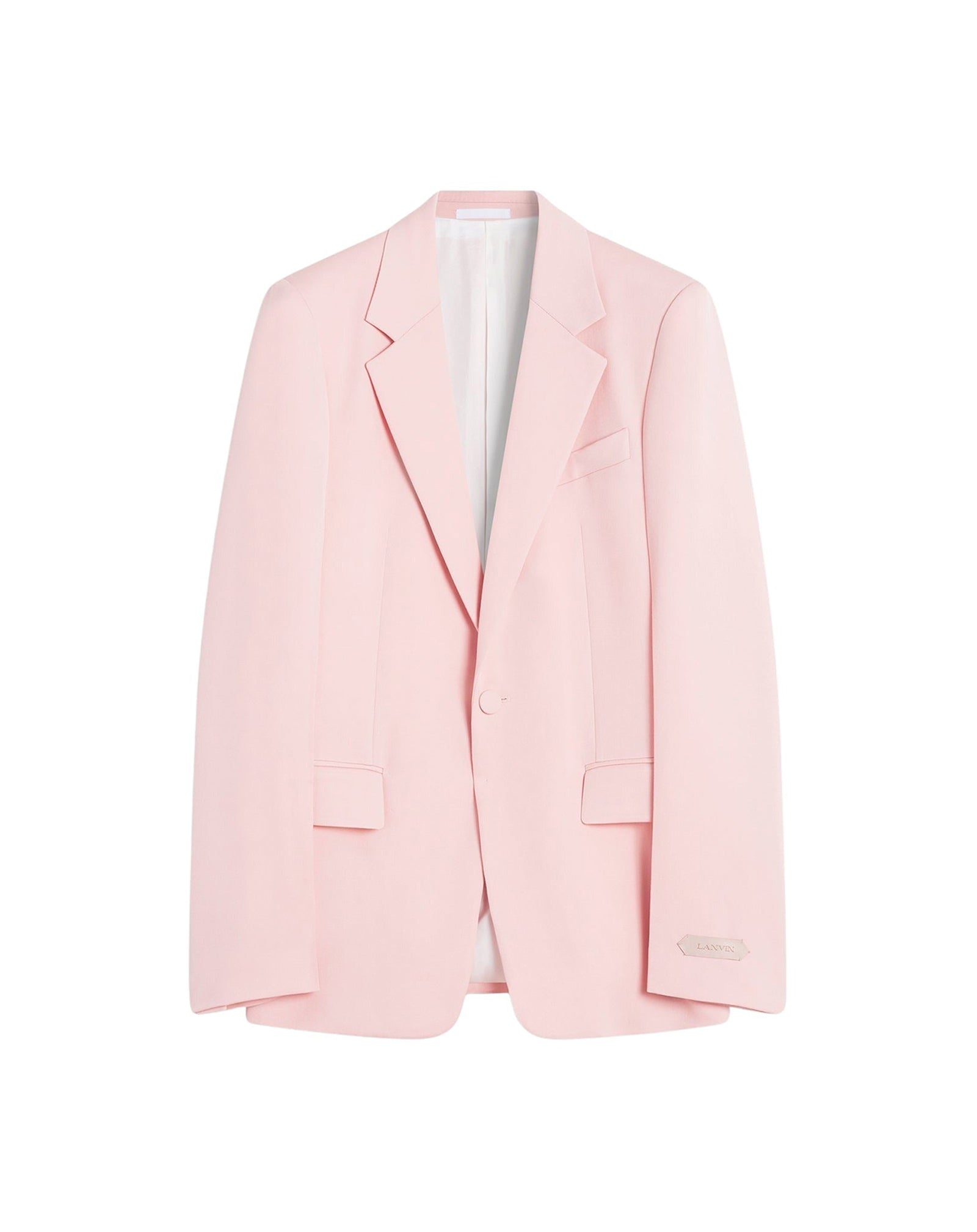 Veste boutonnage simple en laine - Rosé